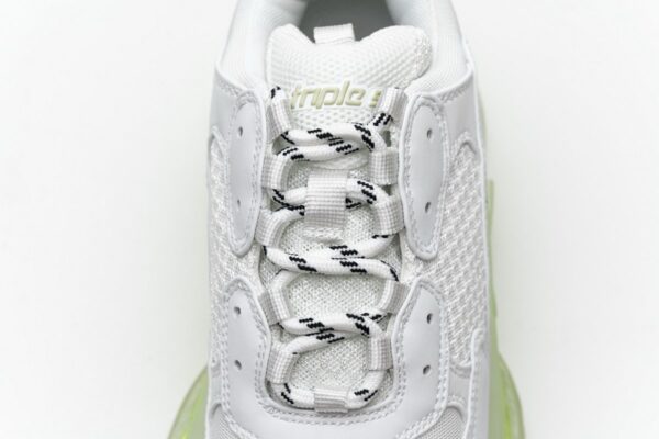 544351 W09E1 1331 Balenciaga Triple S White Green - Image 10