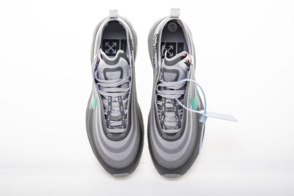 OFF WHITE X Nike Air Max 97 “Wolf Grey Menta” AJ4585-012 - Image 4