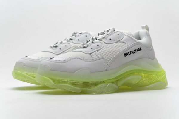 544351 W09E1 1331 Balenciaga Triple S White Green - Image 7
