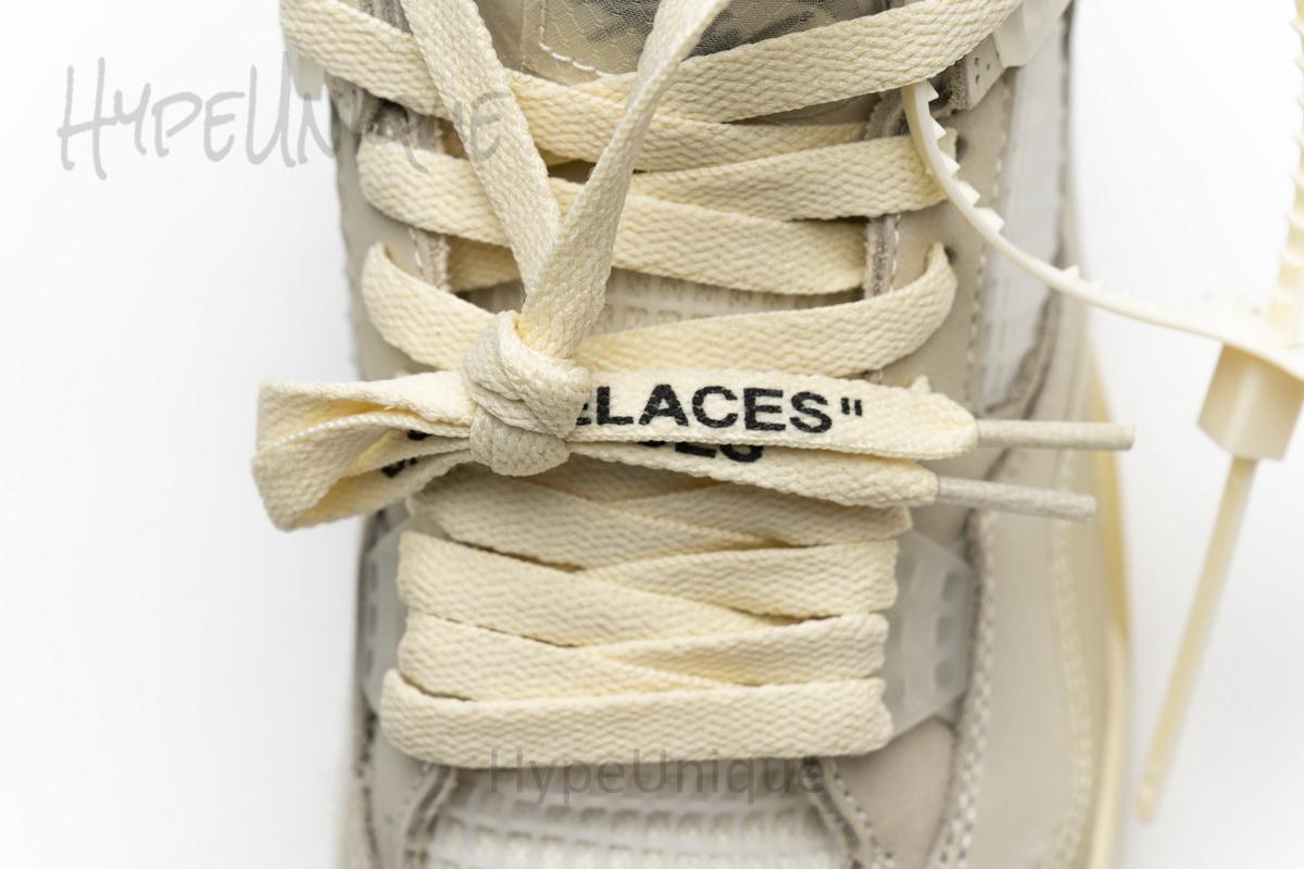 OFF White x Air Jordan 4 Sail - Image 8