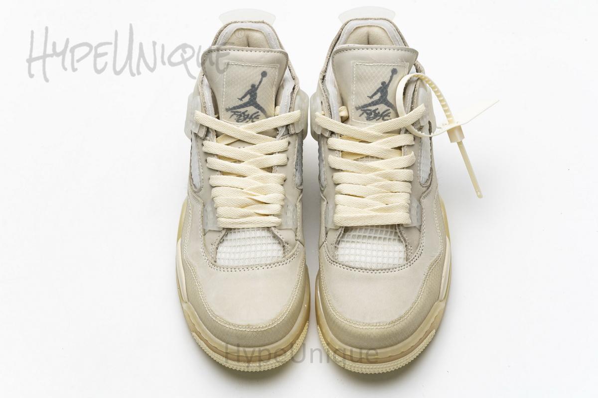 OFF White x Air Jordan 4 Sail - Image 4